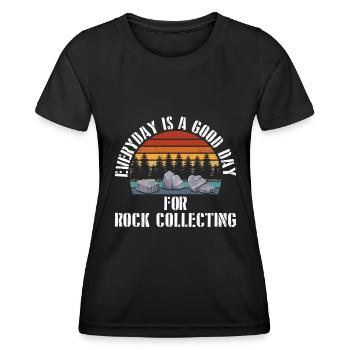 Geologie Steine Sammeln | Edelstein Stein Geschenk - Frauen Funktions-T-Shirt - Schwarz - Vorne - AI Model Female 172 light (172cm)