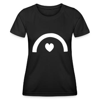 herz bogen form symbol formen - Frauen Funktions-T-Shirt - Schwarz - Vorne - AI Model Female 172 light (172cm)