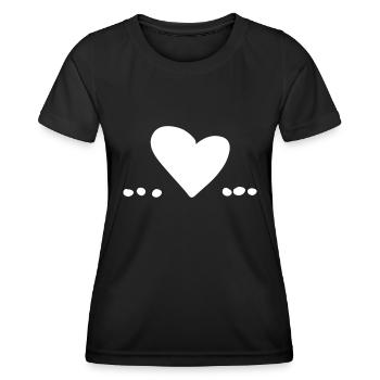 herz liebe symbol punkt punkte - Frauen Funktions-T-Shirt - Schwarz - Vorne - AI Model Female 172 light (172cm)