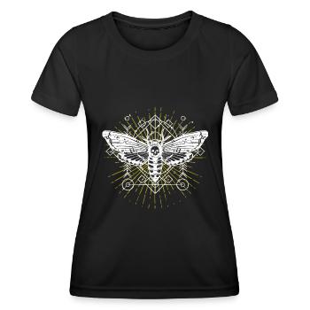 Motte Motten Moth Mondphasen Gothic Geschenkidee - Frauen Funktions-T-Shirt - Schwarz - Vorne - AI Model Female 172 light (172cm)