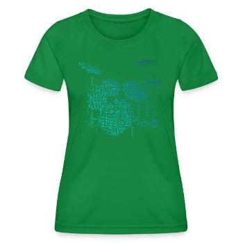 Tambour féminin - T-shirt sport Femme - vert - Devant - AI Model Female 172 dark (172cm)