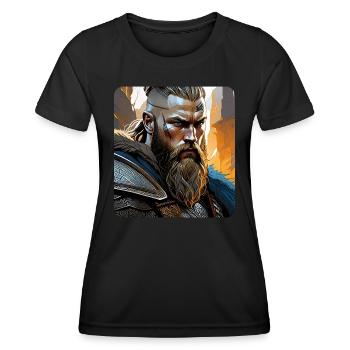 Proud Viking Warrior Germanic - Women's Functional T-Shirt - black - Front - AI Model Female 172 light (172cm)