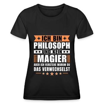 Ich bin Philosoph und kein Magier - Frauen Funktions-T-Shirt - Schwarz - Vorne - AI Model Female 172 light (172cm)