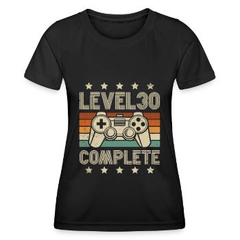 30 ans Retro Gaming 30 cadeau d’anniversaire - T-shirt sport Femme - noir - Devant - AI Model Female 172 light (172cm)