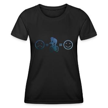 Rennrad Rennradfahren Herren Rennradfahrer - Frauen Funktions-T-Shirt - Schwarz - Vorne - AI Model Female 172 light (172cm)