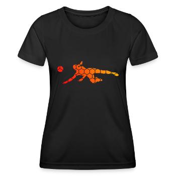 Volleyball Men's Volleyball Volleyball - Women's Functional T-Shirt - black - Front - AI Model Female 172 light (172cm)