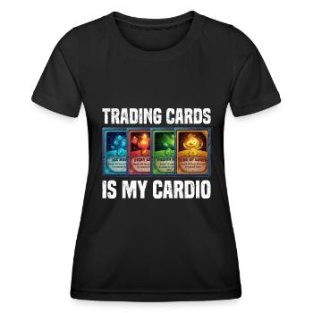 Trading karten - Frauen Funktions-T-Shirt - Schwarz - Vorne - AI Model Female 172 light (172cm)