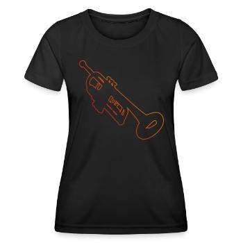 Trumpet Player Trumpet Trumpeter Trumpet - Women's Functional T-Shirt - black - Front - AI Model Female 172 light (172cm)