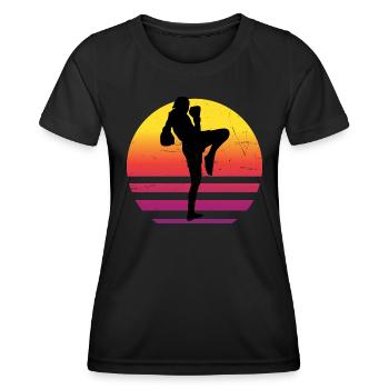 Femmes Boxeur Thaï Boxe Thaï Boxe Thaï Muay Thai - T-shirt sport Femme - noir - Devant - AI Model Female 172 light (172cm)