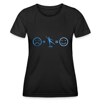 Entraînement en force Aérobic Entraînement physique Aérobic - T-shirt sport Femme - noir - Devant - AI Model Female 172 light (172cm)