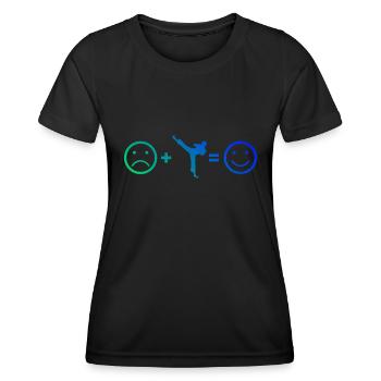 Kickboxing Hommes Boxe Kickboxing Kickboxing - T-shirt sport Femme - noir - Devant - AI Model Female 172 light (172cm)