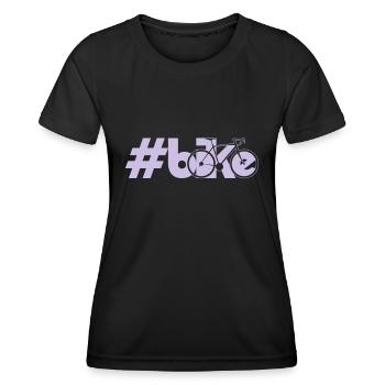 Vélo de course - T-shirt sport Femme - noir - Devant - AI Model Female 172 light (172cm)