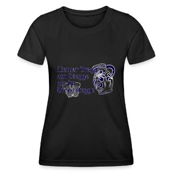 Liewer Dregg am Stegge als im Dregg stegge - Frauen Funktions-T-Shirt - Schwarz - Vorne - AI Model Female 172 light (172cm)