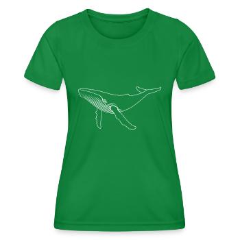 Baleine - baleine à bosse - mammifère marin - cadeau - T-shirt sport Femme - vert - Devant - AI Model Female 172 dark (172cm)