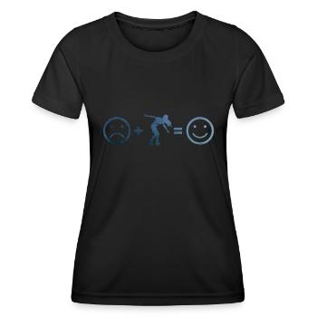 Roller Skates Roller Skating Roller Skating - Frauen Funktions-T-Shirt - Schwarz - Vorne - AI Model Female 172 light (172cm)
