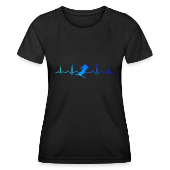 Saut à ski Femmes Ski Freestyle Ski - T-shirt sport Femme - noir - Devant - AI Model Female 172 light (172cm)