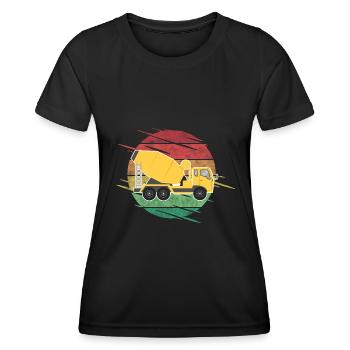 Camion de véhicule de chantier - T-shirt sport Femme - noir - Devant - AI Model Female 172 light (172cm)