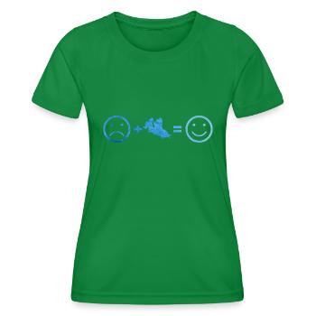 Women's bobsleigh two-man bobsleigh men's bobsleigh track - Women's Functional T-Shirt - kelly green - Front - AI Model Female 172 dark (172cm)
