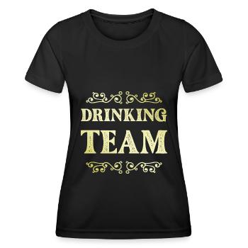 Drinking Team - Frauen Funktions-T-Shirt - Schwarz - Vorne - AI Model Female 172 light (172cm)