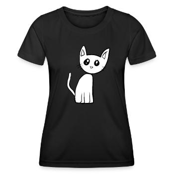 Chat rose animal animal mignon - T-shirt sport Femme - noir - Devant - AI Model Female 172 light (172cm)