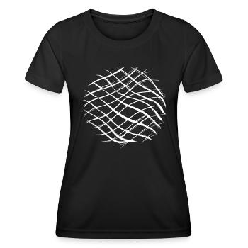 kreuze muster kreuz kreis - Frauen Funktions-T-Shirt - Schwarz - Vorne - AI Model Female 172 light (172cm)
