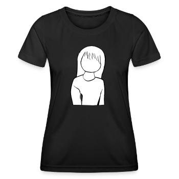 Anime Manga Fille Dessin animé - T-shirt sport Femme - noir - Devant - AI Model Female 172 light (172cm)