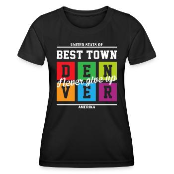 Best Town - Frauen Funktions-T-Shirt - Schwarz - Vorne - AI Model Female 172 light (172cm)