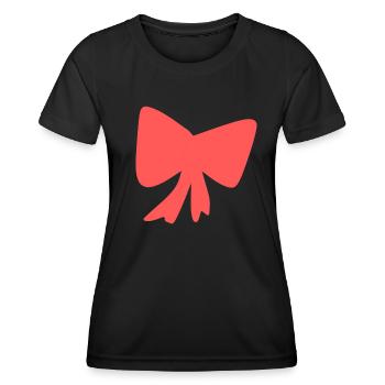 Icône rouge en boucle - T-shirt sport Femme - noir - Devant - AI Model Female 172 light (172cm)