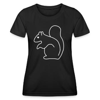 Écureuil Animaux Animal Symbole Animal Amour - T-shirt sport Femme - noir - Devant - AI Model Female 172 light (172cm)