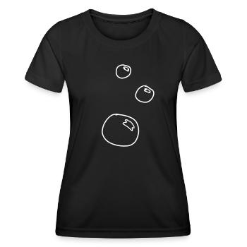 Soap bubbles forming circles - Women's Functional T-Shirt - black - Front - AI Model Female 172 light (172cm)