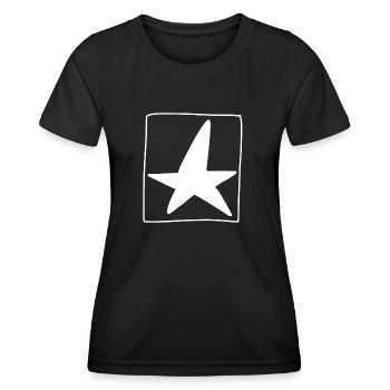 Star Square Symbol Shape - Women's Functional T-Shirt - black - Front - AI Model Female 172 light (172cm)