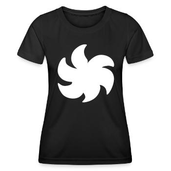 Symbole de forme de plante Symbole Fleur - T-shirt sport Femme - noir - Devant - AI Model Female 172 light (172cm)
