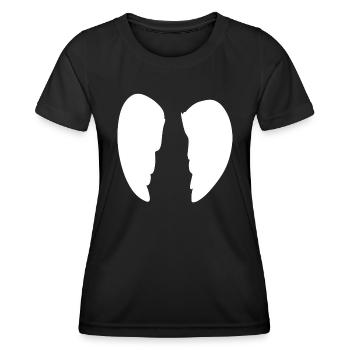 Ailes Ange Symbole Forme - T-shirt sport Femme - noir - Devant - AI Model Female 172 light (172cm)