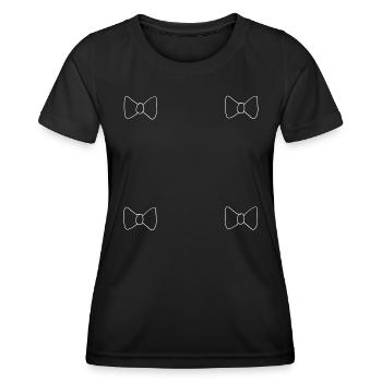 vier schleifen schleife symbol kleidung - Frauen Funktions-T-Shirt - Schwarz - Vorne - AI Model Female 172 light (172cm)