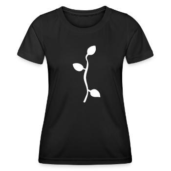 Leaf Leaves Line Nature Branch - Women's Functional T-Shirt - black - Front - AI Model Female 172 light (172cm)