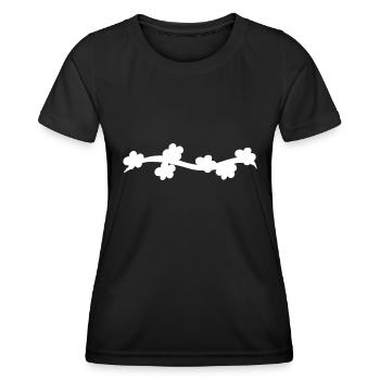 plant flowers blossom line branch - Women's Functional T-Shirt - black - Front - AI Model Female 172 light (172cm)