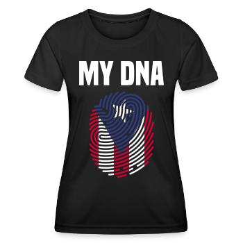 | porto rico Idées cadeaux pour le drapeau portoricain - T-shirt sport Femme - noir - Devant - AI Model Female 172 light (172cm)