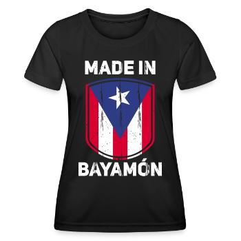 Porto Rico - T-shirt sport Femme - noir - Devant - AI Model Female 172 light (172cm)