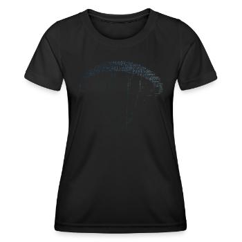 Parapente Parapente Hommes - T-shirt sport Femme - noir - Devant - AI Model Female 172 light (172cm)
