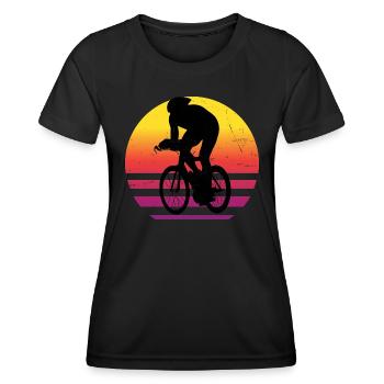 Rennrad Damen Rennradfahrer Rennradfahren - Frauen Funktions-T-Shirt - Schwarz - Vorne - AI Model Female 172 light (172cm)