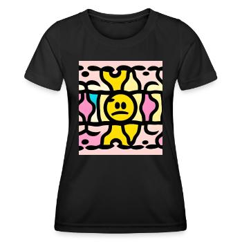 Illustration, Smile imaginaire, absurde et unique - T-shirt sport Femme - noir - Devant - AI Model Female 172 light (172cm)