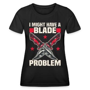 Messerliebhaber Geschenkideen | Messersammler - Frauen Funktions-T-Shirt - Schwarz - Vorne - AI Model Female 172 light (172cm)