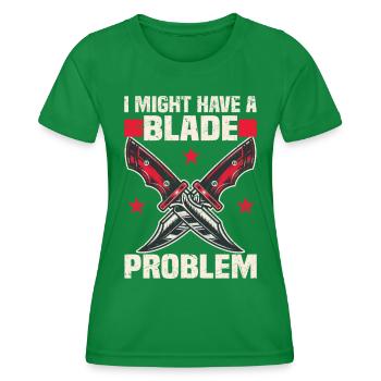 Messerliebhaber Geschenkideen | Messersammler - Frauen Funktions-T-Shirt - Kelly Green - Vorne - AI Model Female 172 dark (172cm)