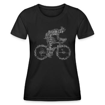 Vélo de route Vélo de route Vélo de route Vélo de route - T-shirt sport Femme - noir - Devant - AI Model Female 172 light (172cm)