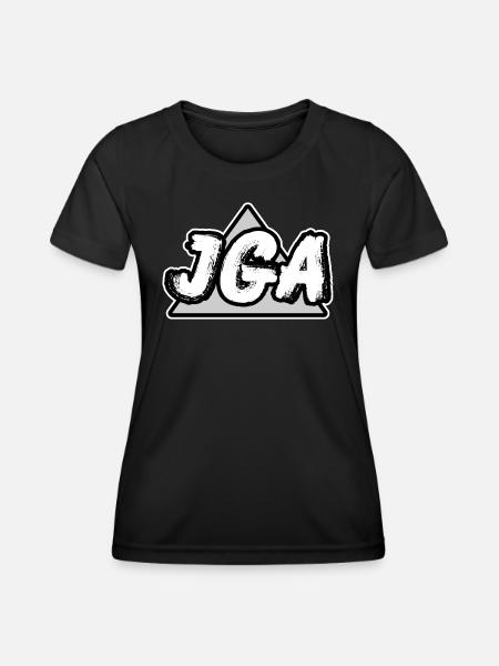 Junggesellenabschied, JGA, #jga - Frauen Funktions-T-Shirt - Schwarz