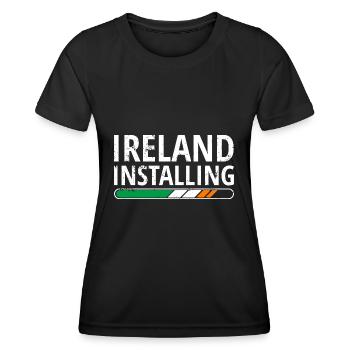 Ireland Flag Vintage Irish Flag Dublin - Women's Functional T-Shirt - black - Front - AI Model Female 172 light (172cm)