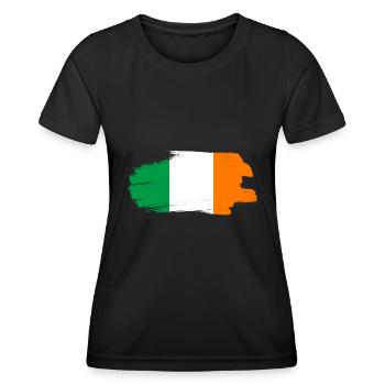 Ireland Flag Vintage Irish Flag Dublin - Women's Functional T-Shirt - black - Front - AI Model Female 172 light (172cm)