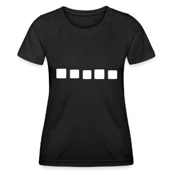 Formes d’icônes carrées carrées - T-shirt sport Femme - noir - Devant - AI Model Female 172 light (172cm)
