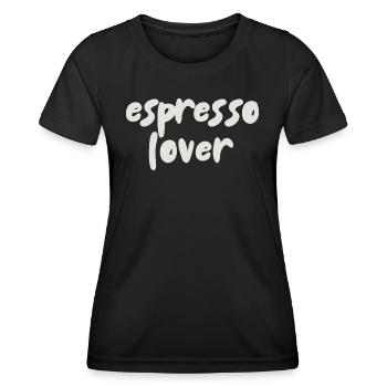 espresso lover - Frauen Funktions-T-Shirt - Schwarz - Vorne - AI Model Female 172 light (172cm)