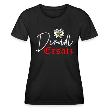 Dirndl Ersatz - Frauen Funktions-T-Shirt - Schwarz - Vorne - AI Model Female 172 light (172cm)